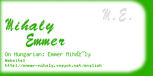 mihaly emmer business card